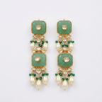 Royal Green Kundan Statement Necklace