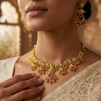 Antique Gold-Finish Choker Set
