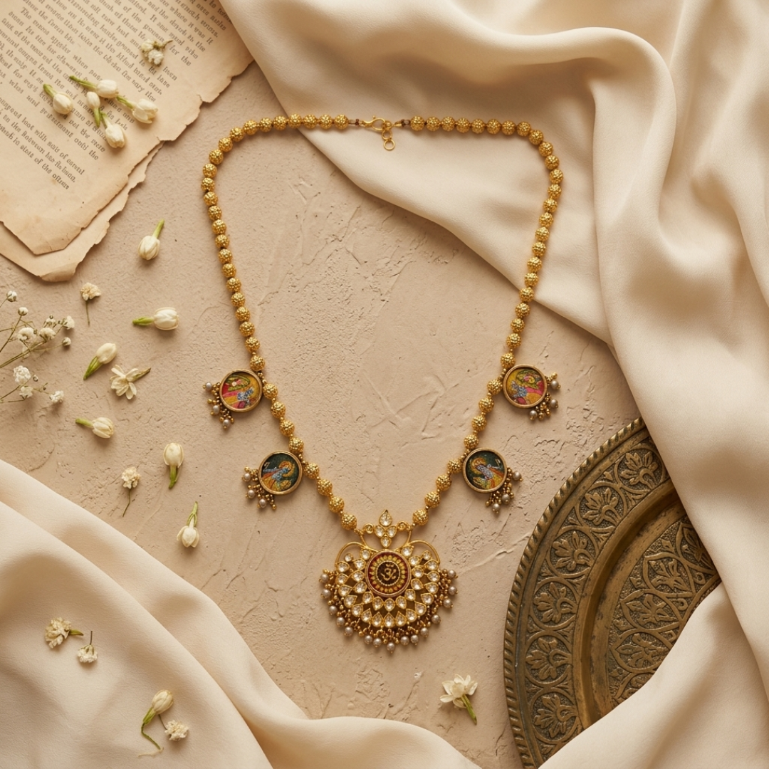 Pichwai Artistry Necklace