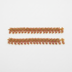 Paisley Stone-Studded Anklets