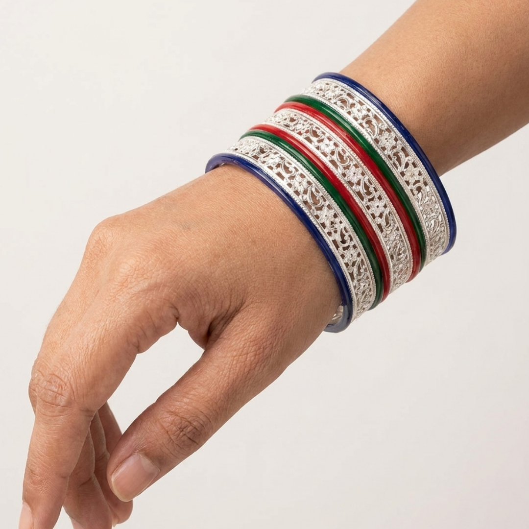 Multicolor Enamel Festive Bangles - Navratri Special Collection