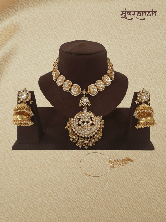 Golden Aura Elegance Silver Jewelry Set