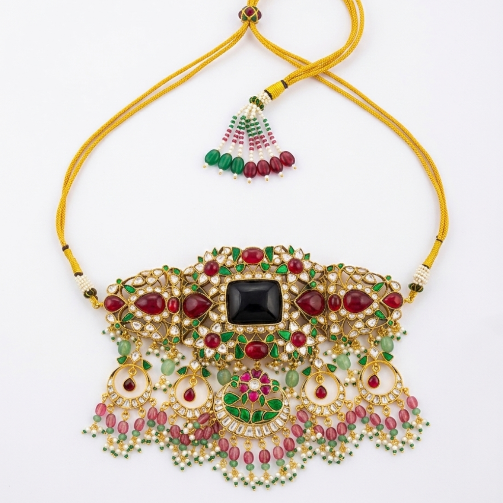 Royal Meenakari  Stone Choker Set