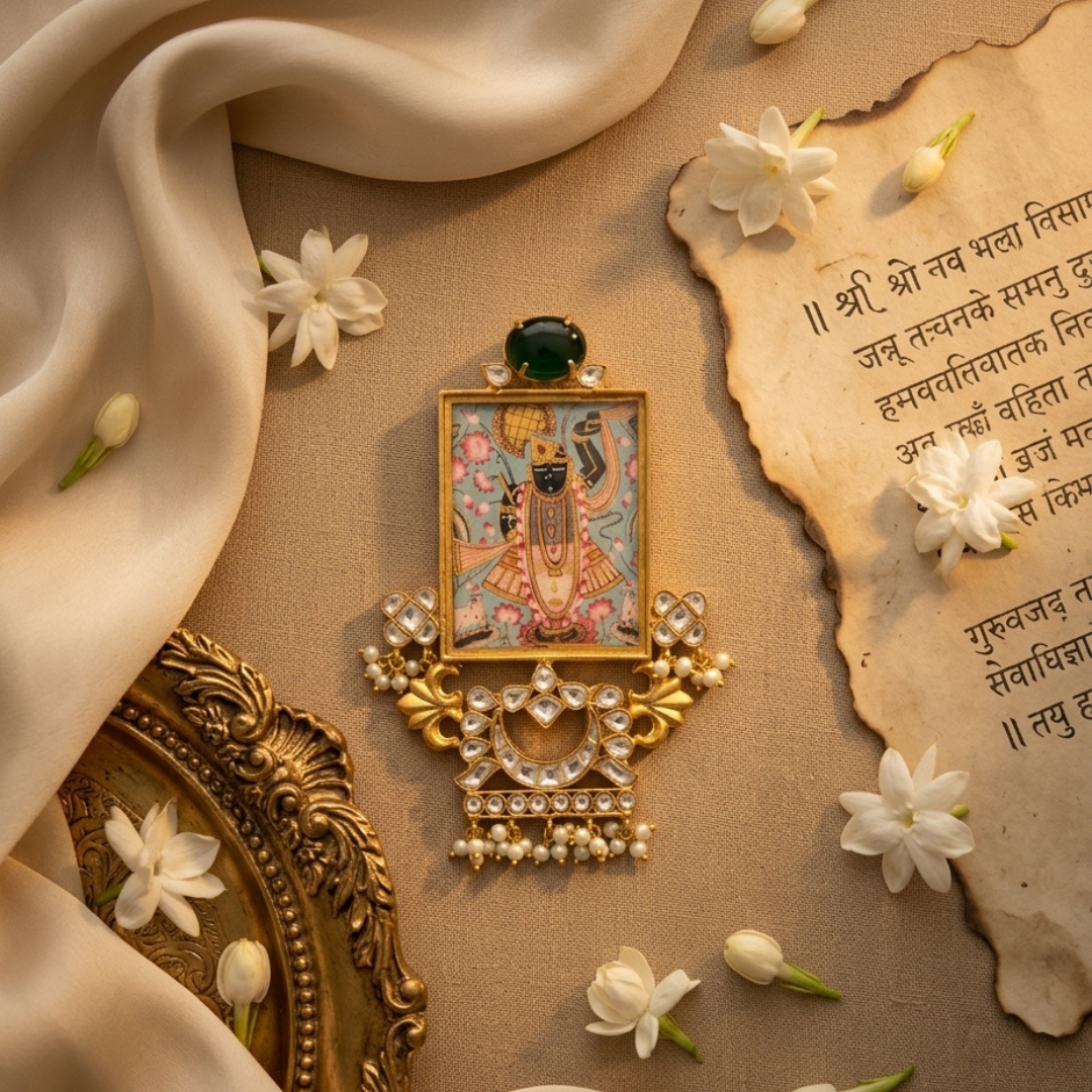 Divine Shreenathji Pichwai Pendant