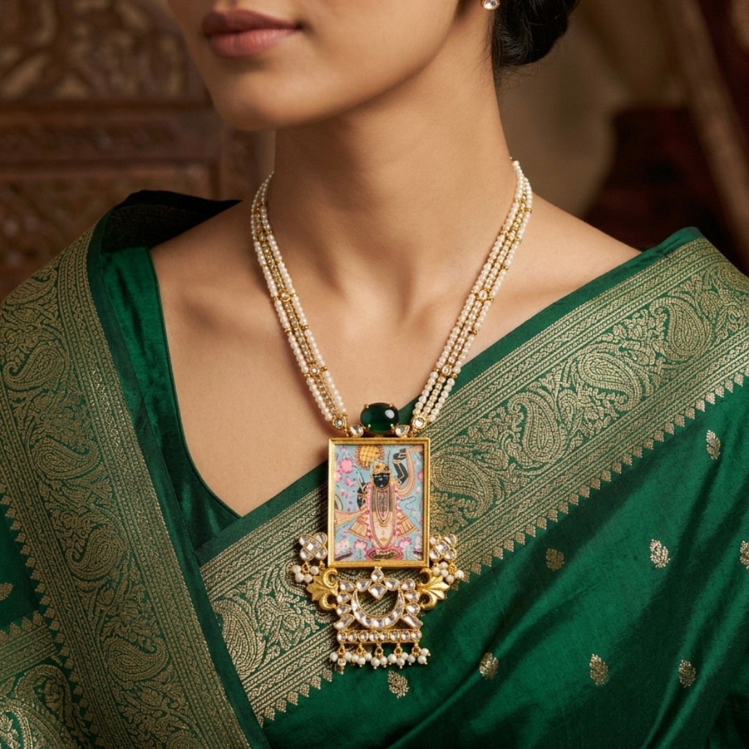 Divine Shreenathji Pichwai Pendant