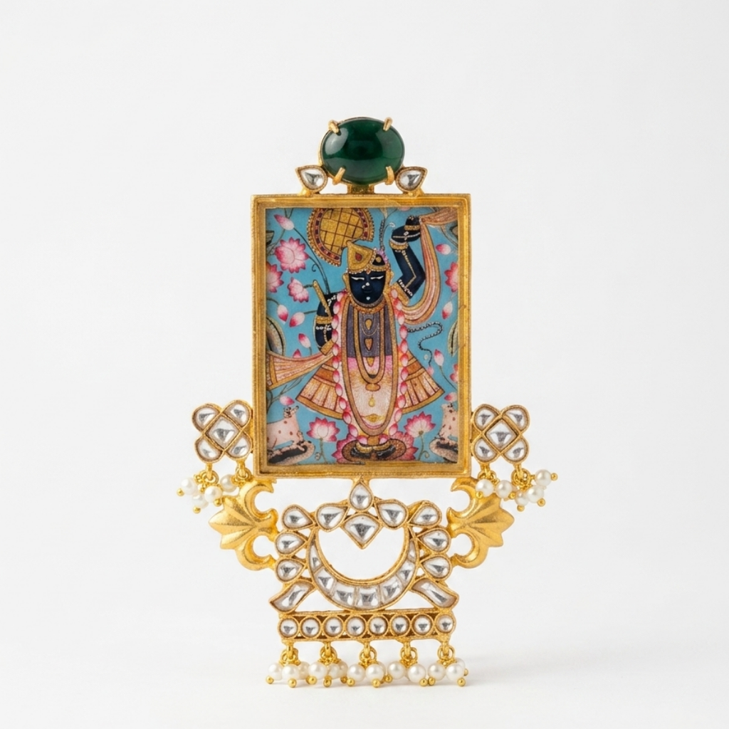 Divine Shreenathji Pichwai Pendant
