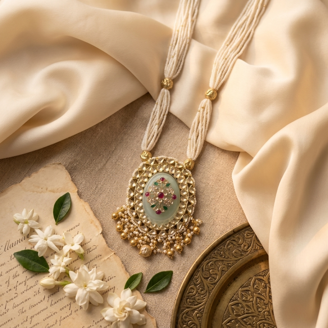 Multi-Strand Pearl Pendant Necklace