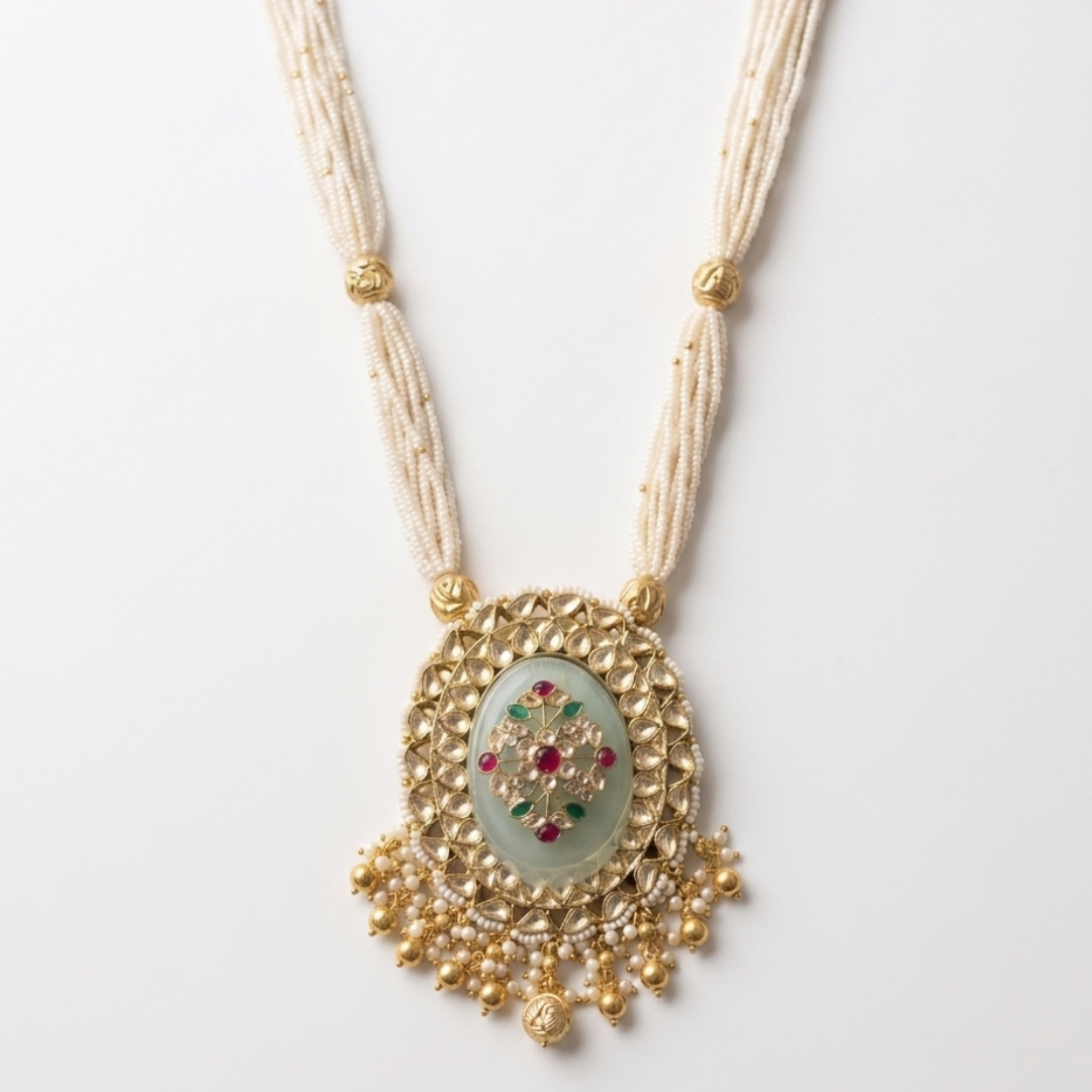 Multi-Strand Pearl Pendant Necklace