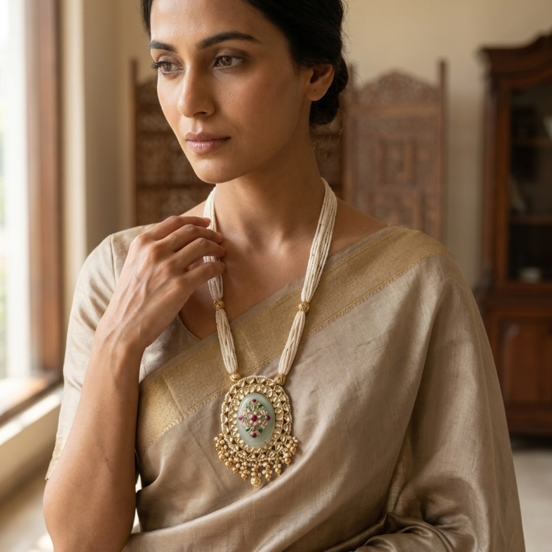 Multi-Strand Pearl Pendant Necklace