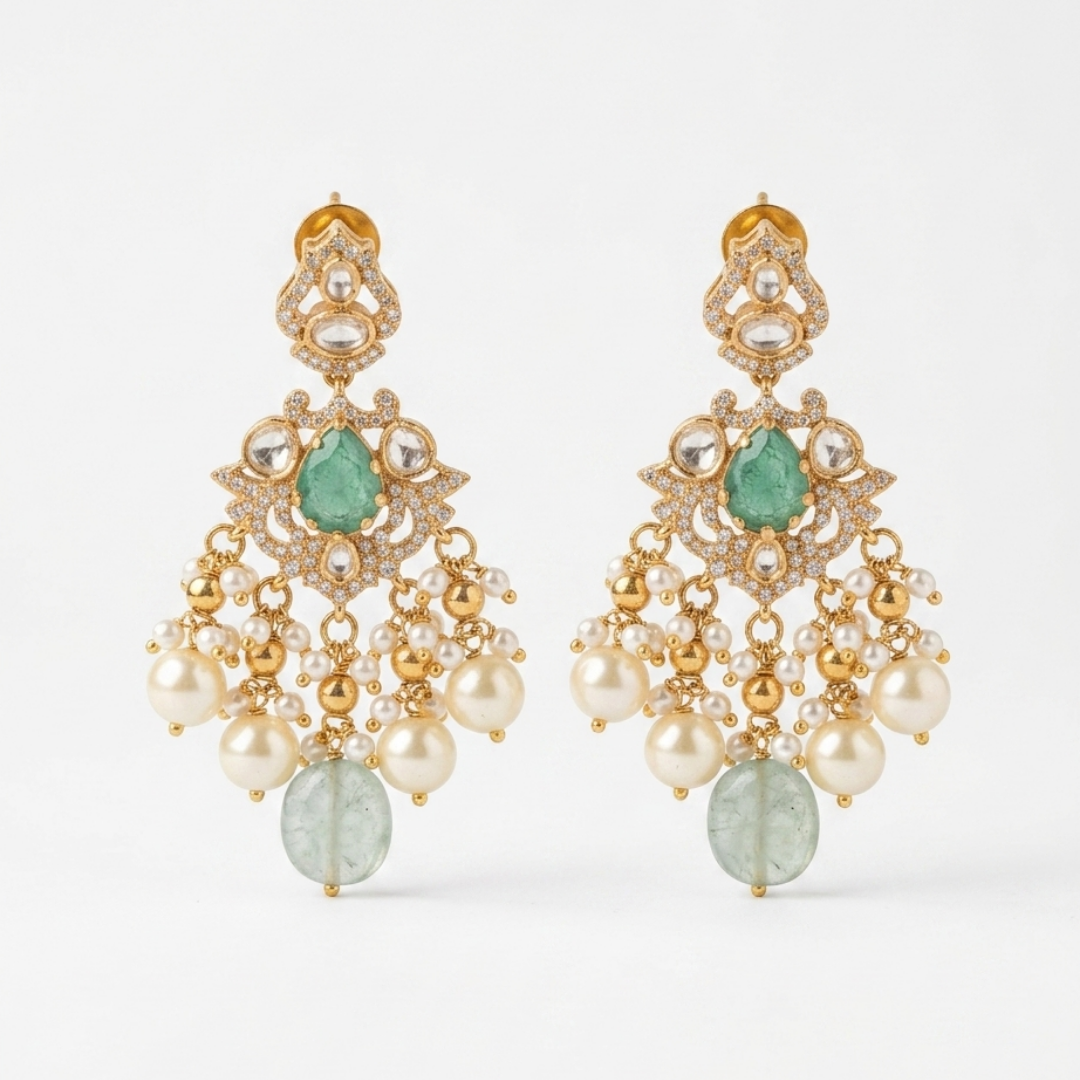 Polki Stone-Studded Earrings