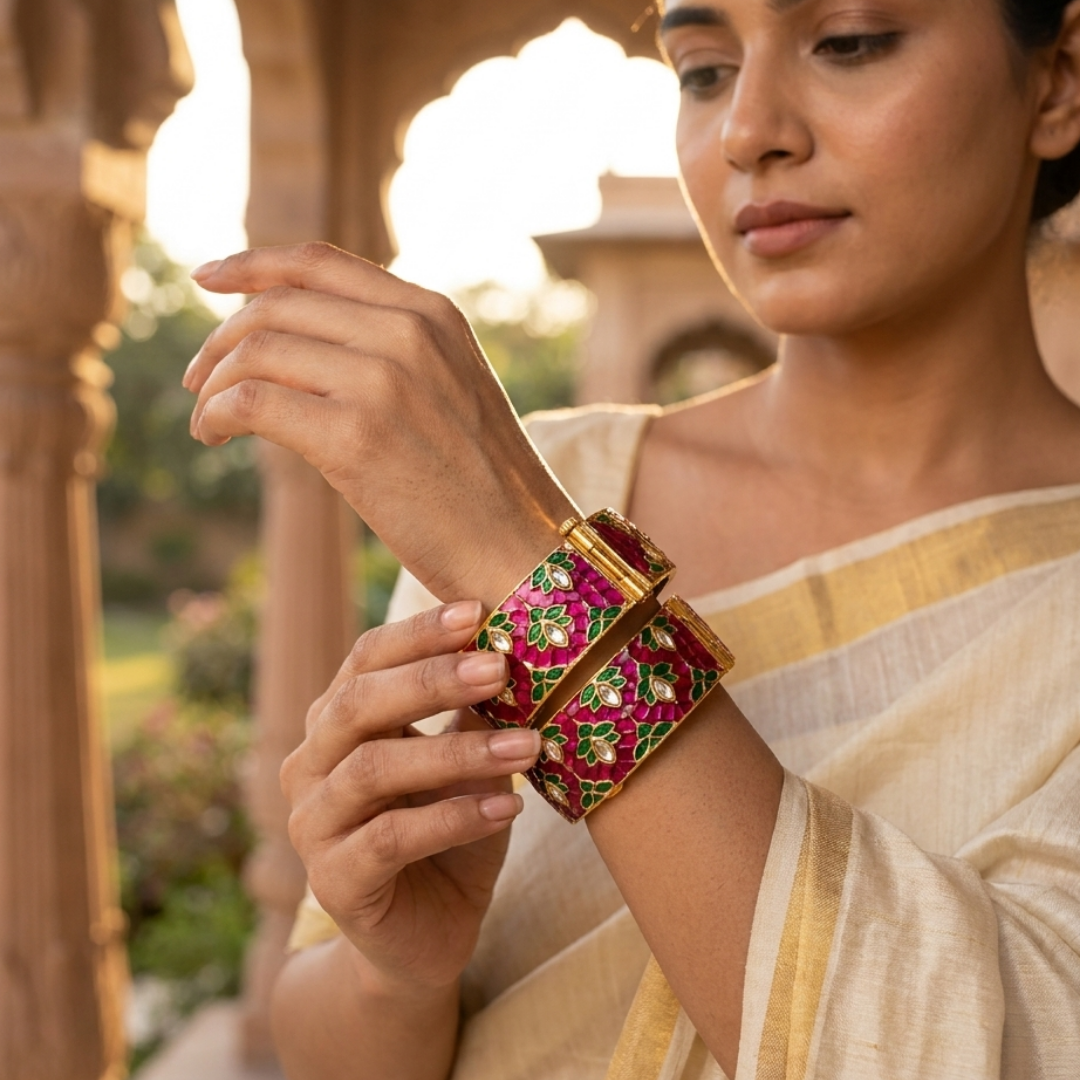Meenakari Artistry Kada