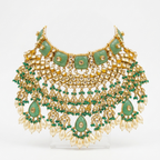 Royal Green Kundan Statement Necklace