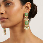 Royal Green Kundan Statement Necklace