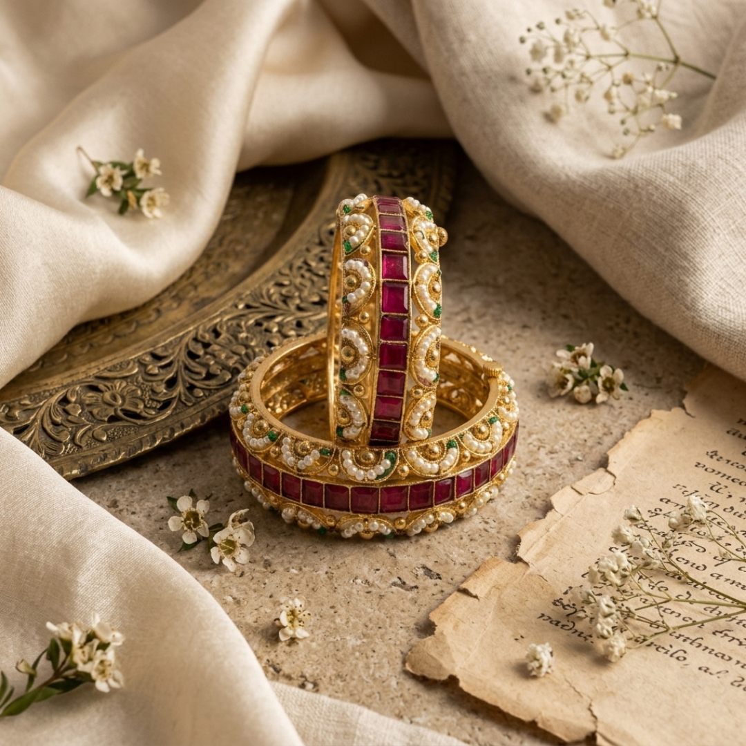 Ruby Pink Artisan Bangle