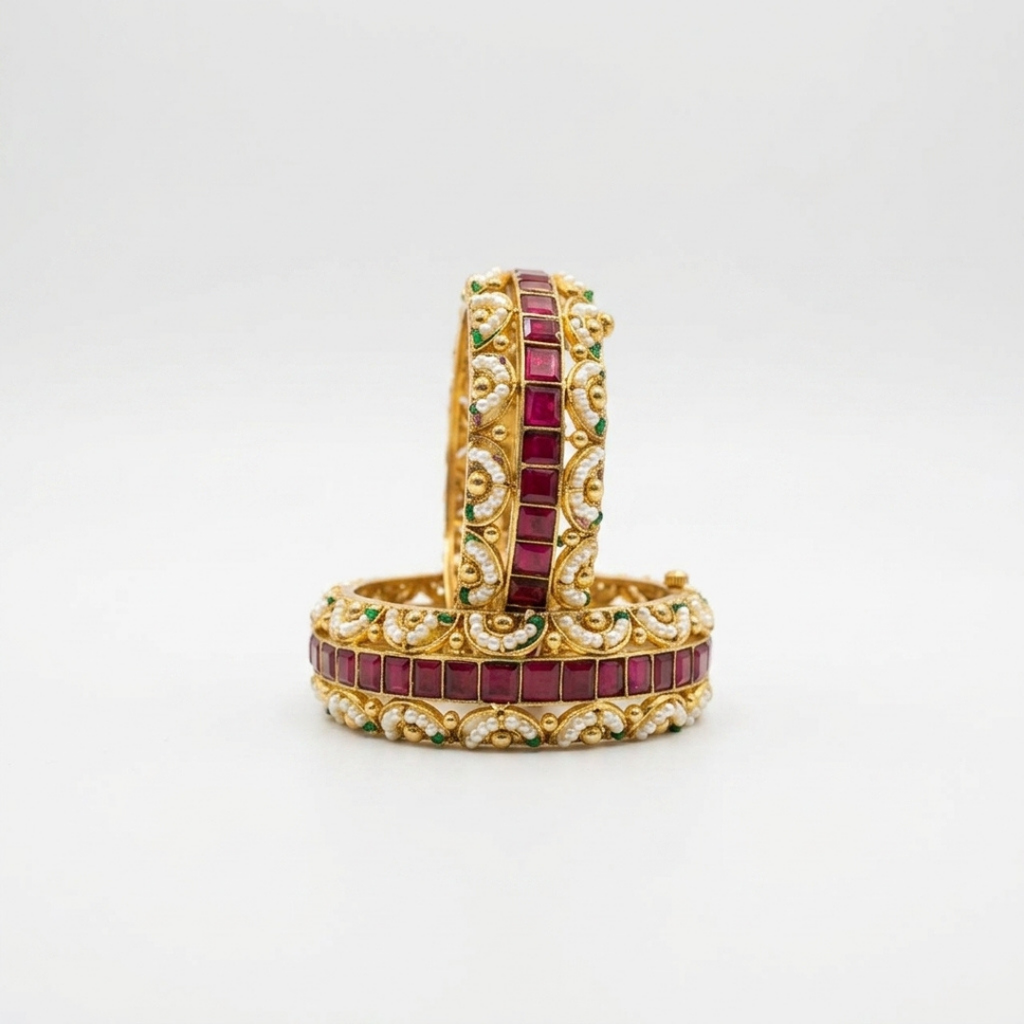 Ruby Pink Artisan Bangle