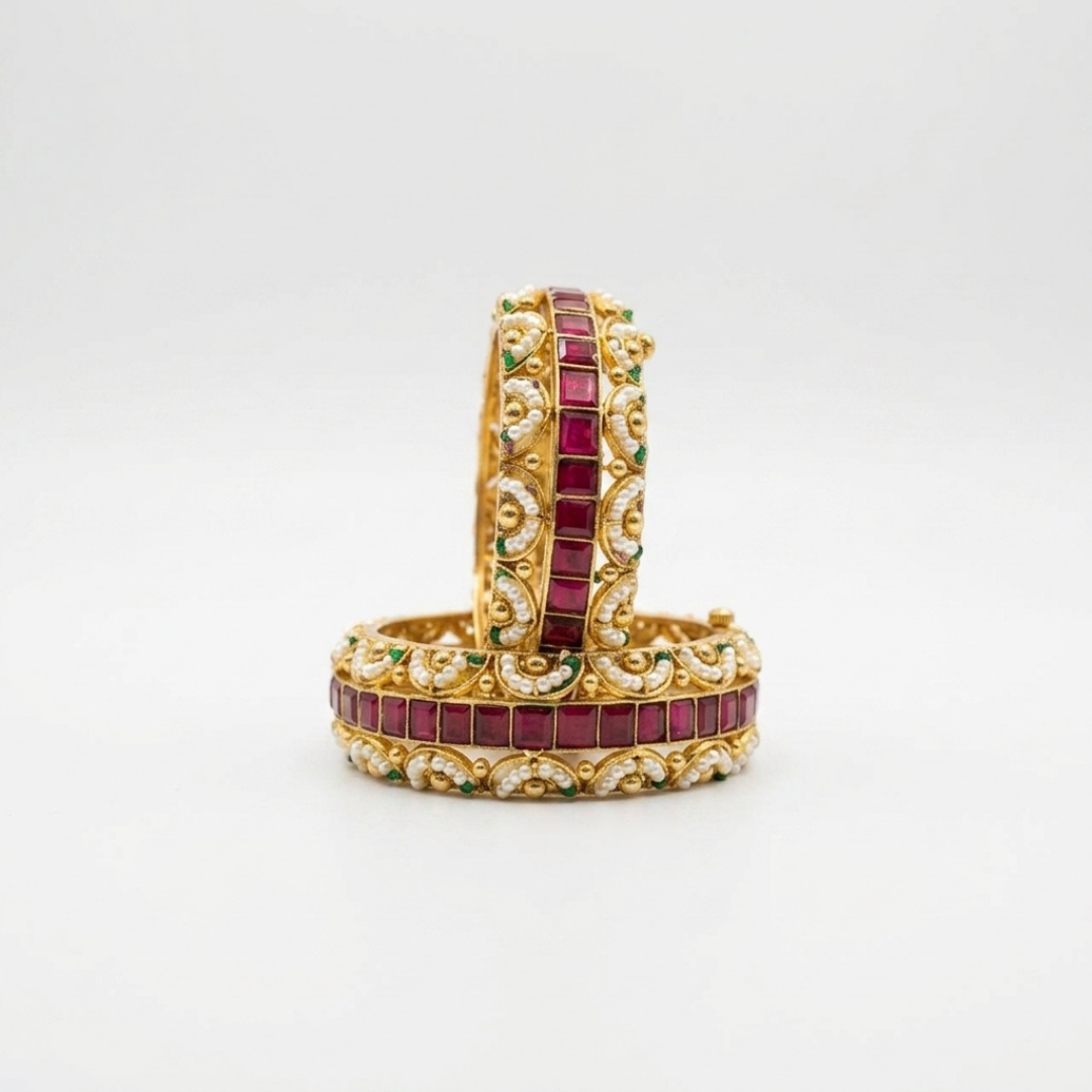 Ruby Pink Artisan Bangle