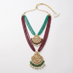 Dual-Layered Ruby Emerald Haar