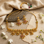 Antique Gold-Finish Choker Set