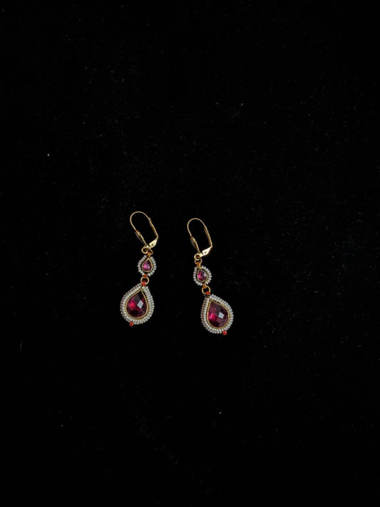 "Beaded Teardrop Earrings"