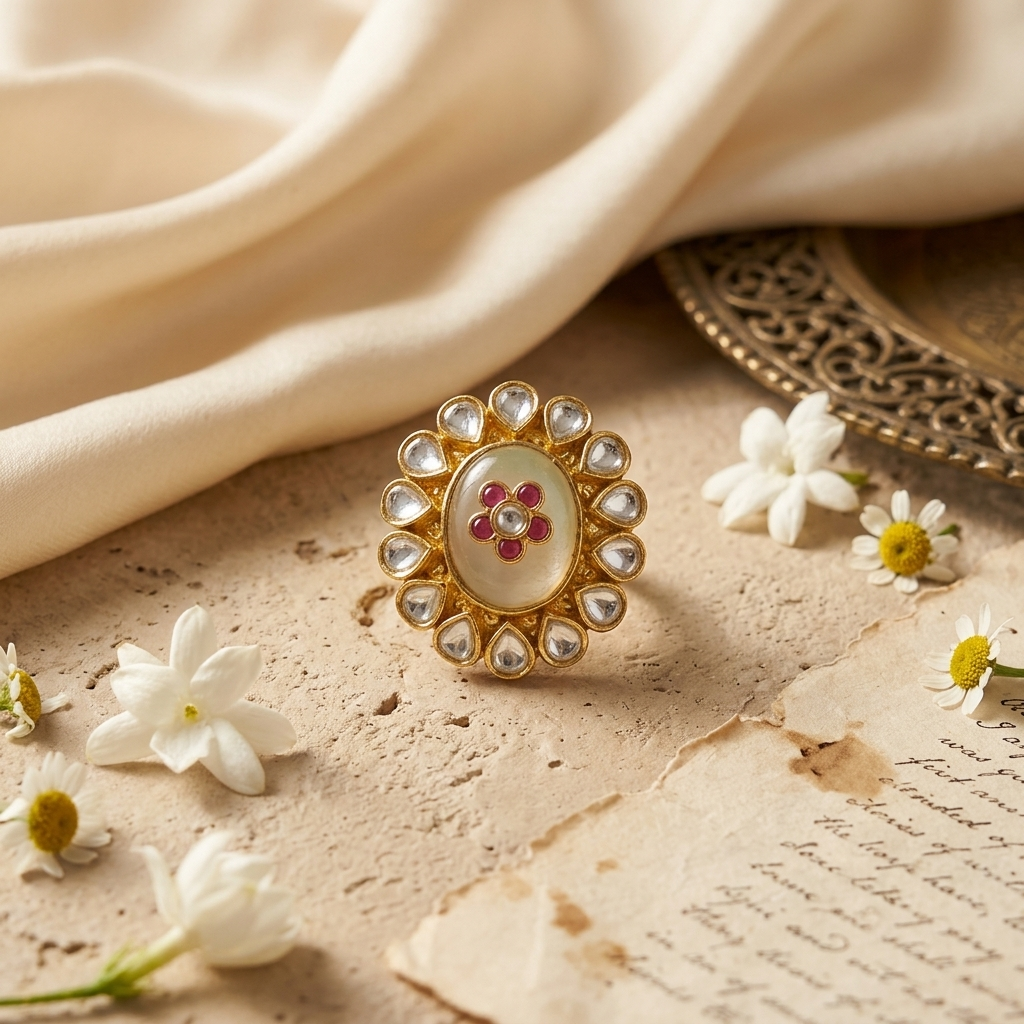 Floral Cluster Statement Ring