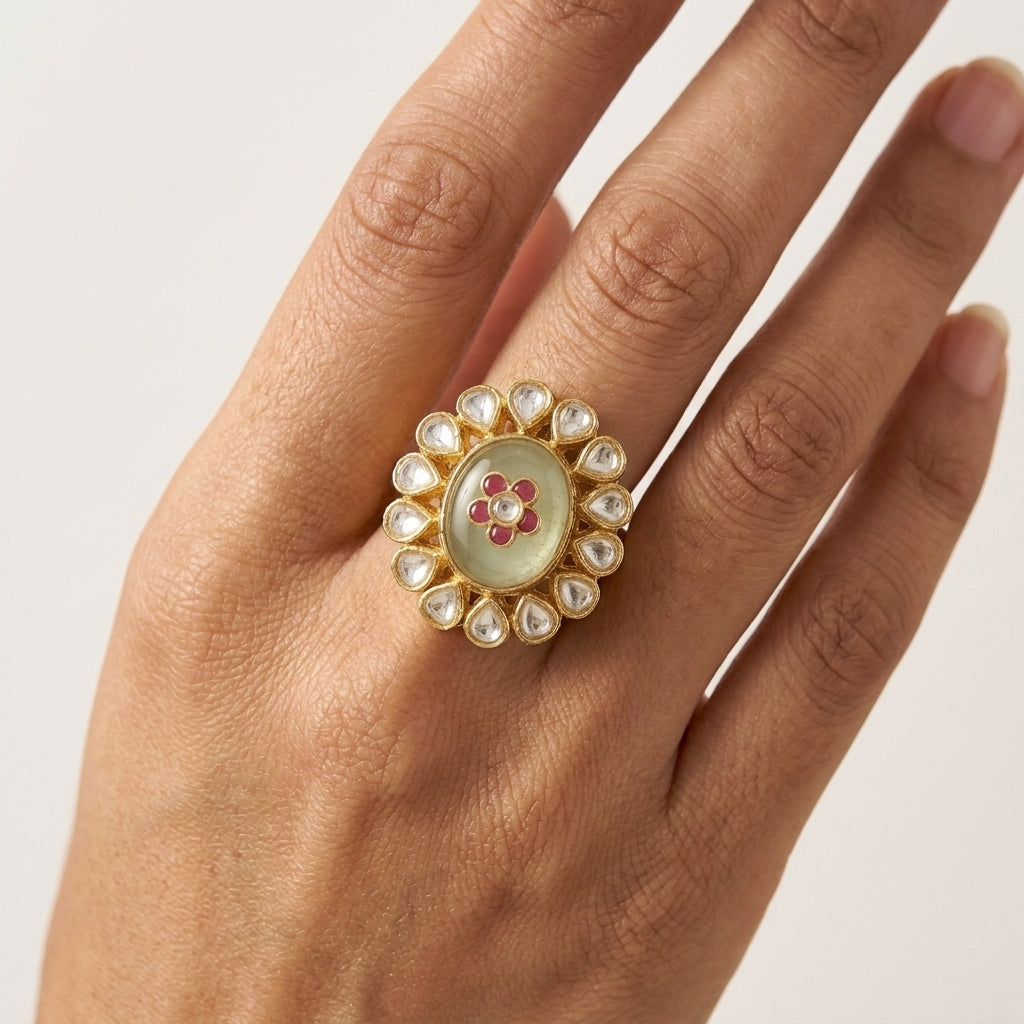 Floral Cluster Statement Ring