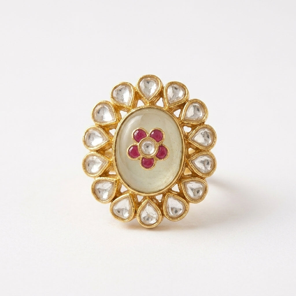 Floral Cluster Statement Ring