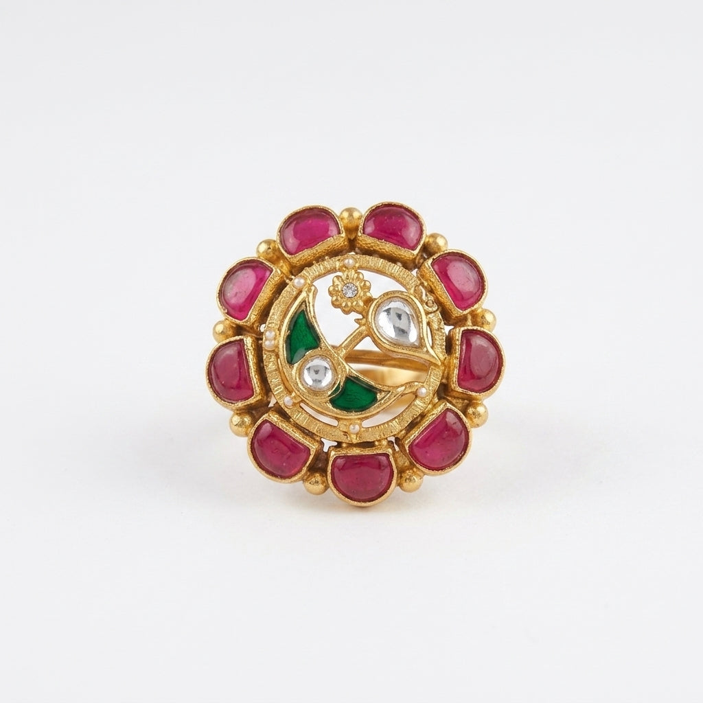 Floral Halo Statement Ring