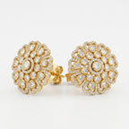 Polki Floral Cluster Stud Earrings
