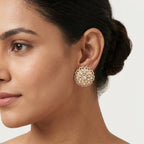 Polki Floral Cluster Stud Earrings
