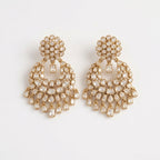 Polki Chandbali Chandelier Earrings