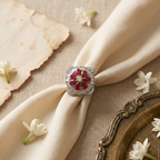 Ruby Bloom Baguette Ring