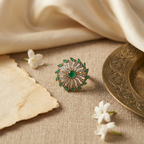 Green Crystal Statement Ring