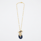 Sapphire Peacock Polki Pendant Necklace