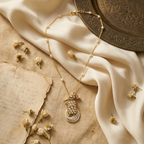 Ivory Peacock Polki Pendant Necklace