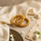 Classic Spiral Gold-Finish Metal Kada
