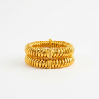 Classic Spiral Gold-Finish Metal Kada